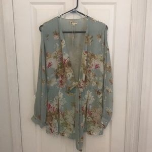 NWT Cotton Candy Mint Floral Romper
